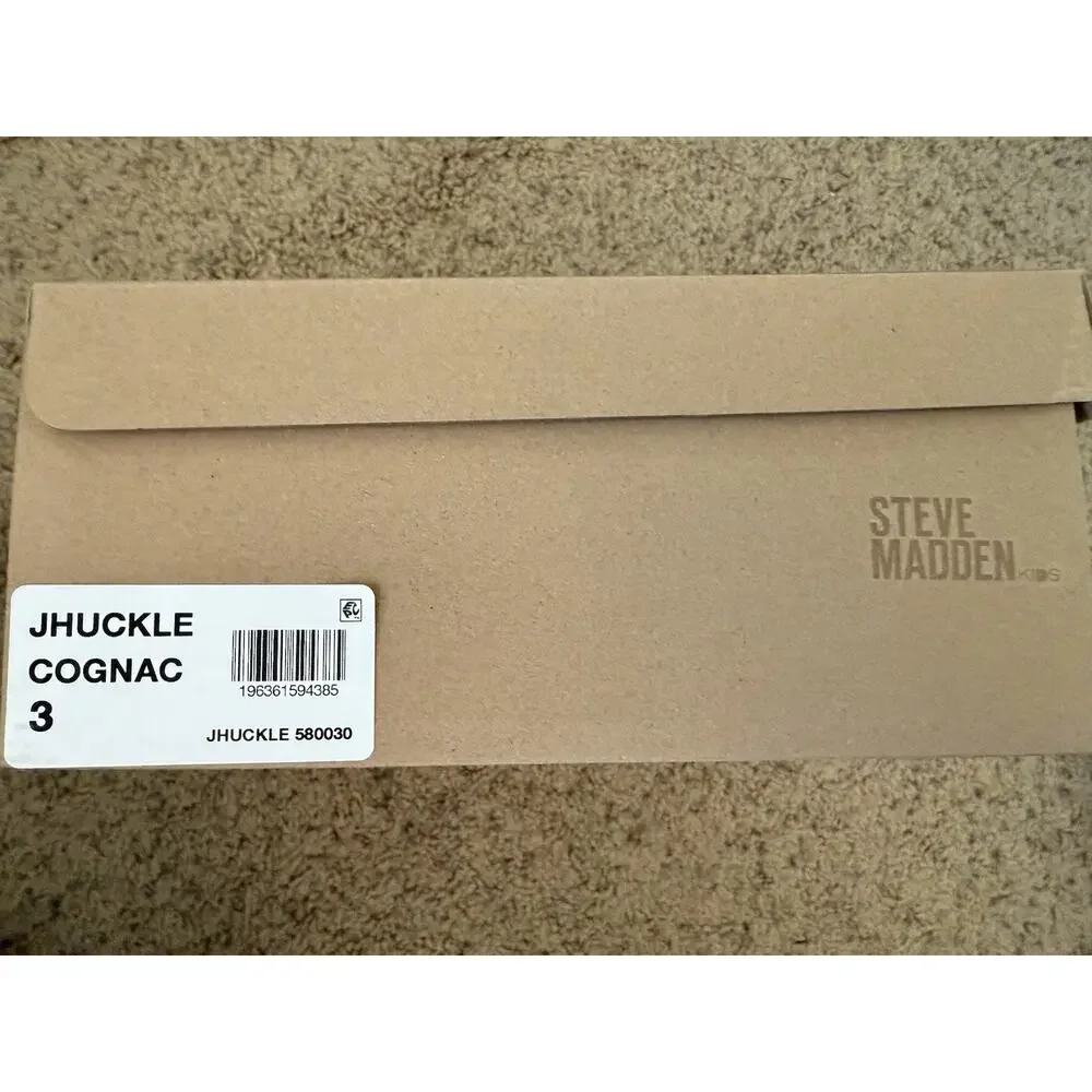 Steve Madden Kids Tan Cognac JHuckle Zipper Lace Up Girls’ Combat Boots Size 3